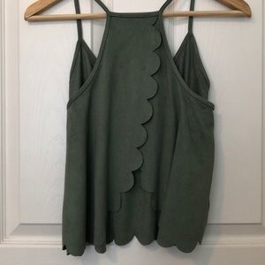 Green sleeveless top from Francesca’s